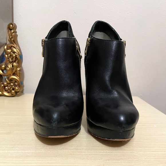 Michael Kors Black Leather Ankle Boots - Picture 4 of 7